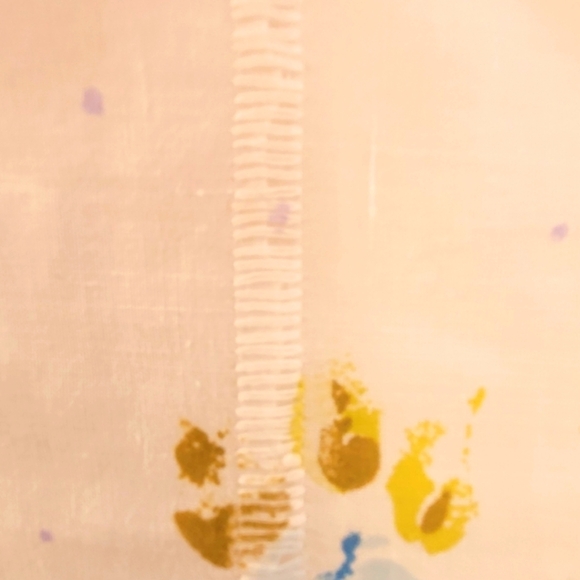 VINTAGE 70's Dbl Flat Sheet, Small Blue Rose Buds w/ Grn, Cot/poly Blend, 1pc - Picture 9 of 12